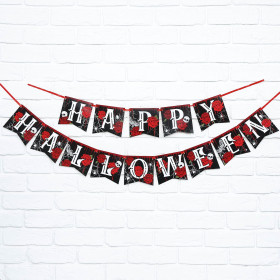 Гирлянда на ленте 'Happy Halloween',розы, 250см