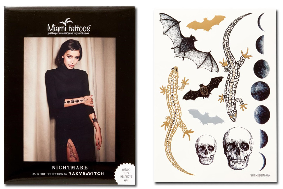 Переводные тату Miami Tattoos Dark Side Nightmare