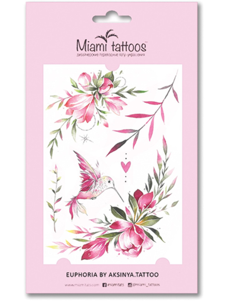 Переводные тату Miami Tattoos 'Euphoria by Aksinya Tattoo'