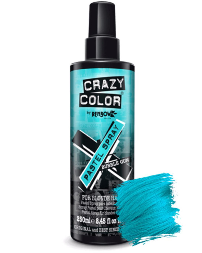 Пастель-спрей, быстросмываемый Crazy Color, 250 мл,  Bubbleg