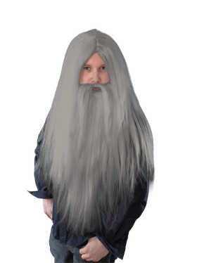 Парик Колдуна длинный серый
