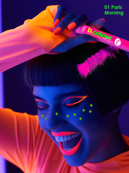 7D.B.C. Тушь для волос UVglow,цв.розовый, 10мл.