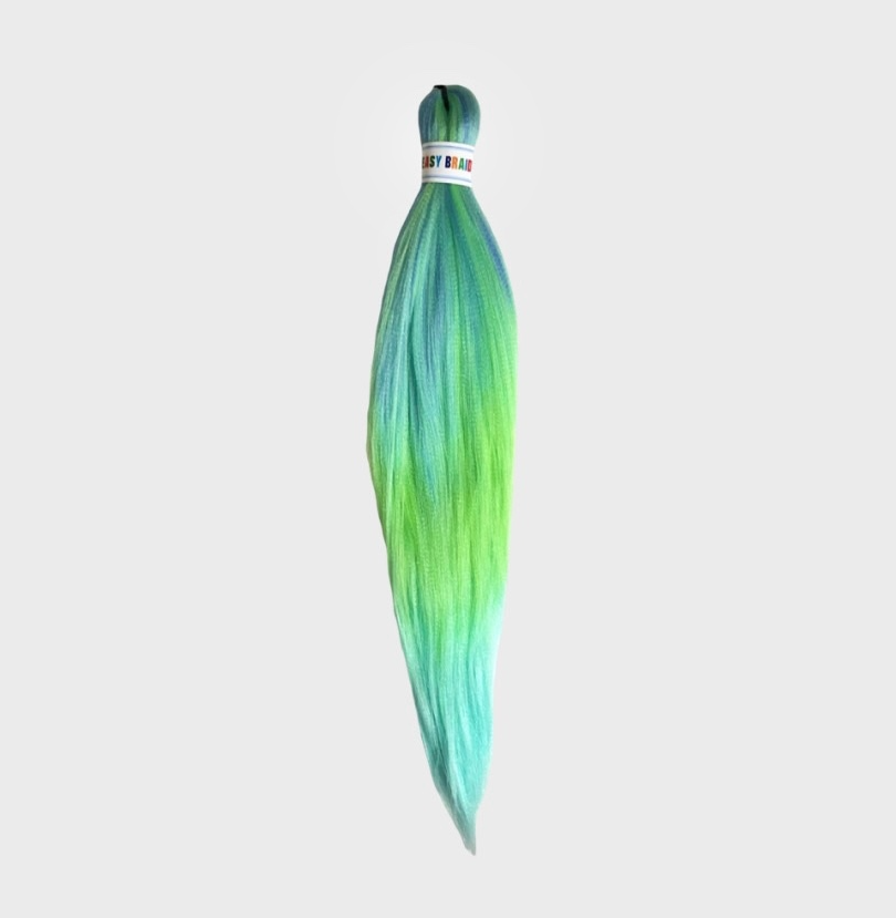Easy Braid Канекалон 3 цветный, Light blue/green/light mint