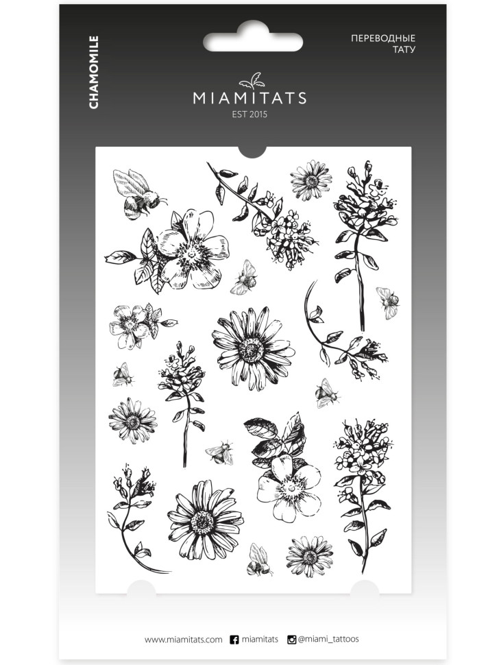 Переводные тату Miami Tattoos Chamomile