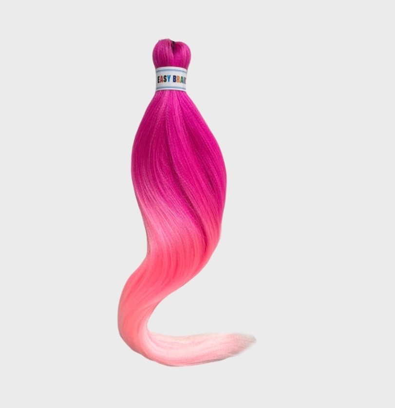 Easy Braid Канекалон 3 цветный, Нot plume/pink/L pink
