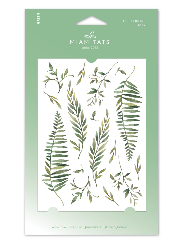 Переводные тату Miami Tattoos Green