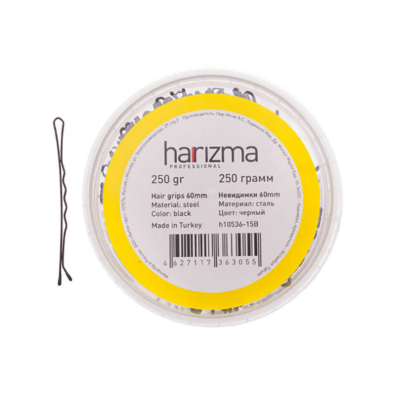 Невидимки 60 мм волна 250 гр, черные Harizma